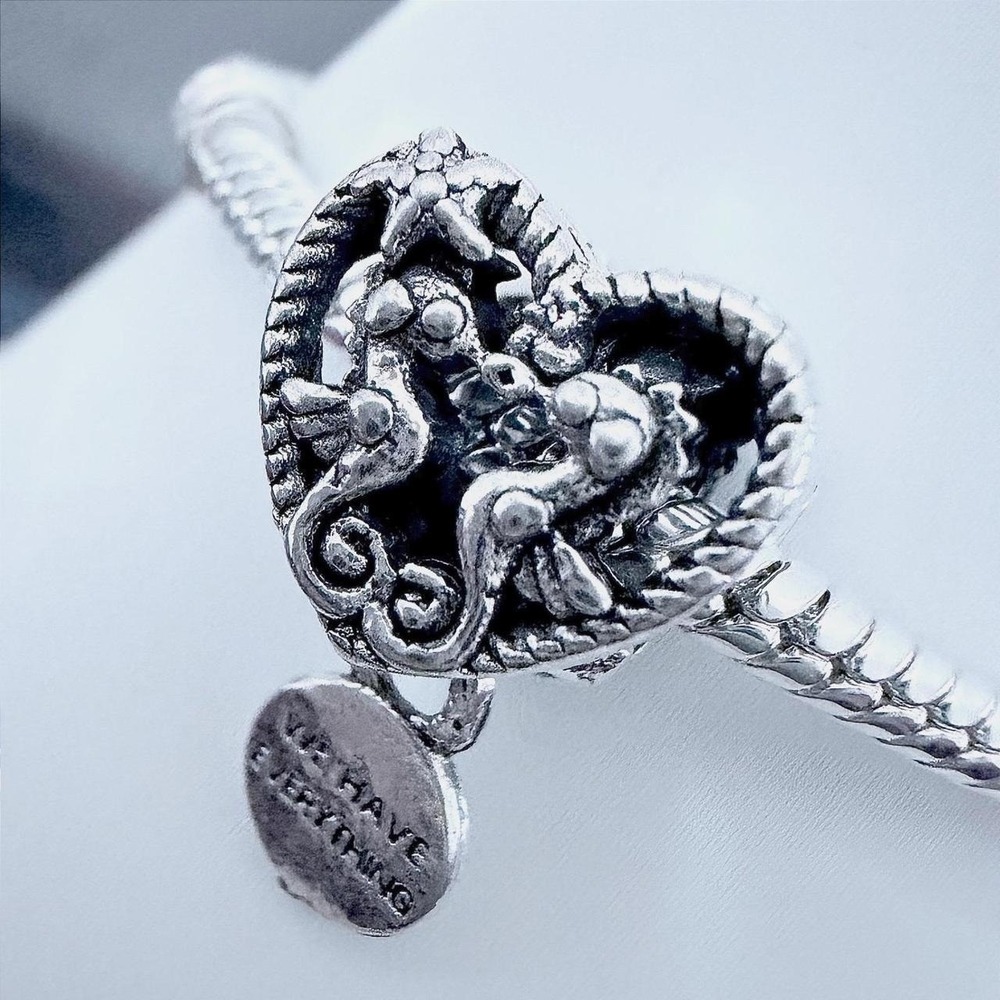 Silver Bead Charm Fits Snake Chain Bracelet Seahorse Heart We Have Everything
